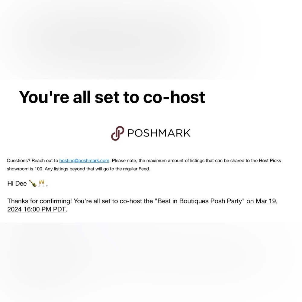 Hosting “Best In Boutiques Posh Party” 🎊 3/19/2024 7pm EST